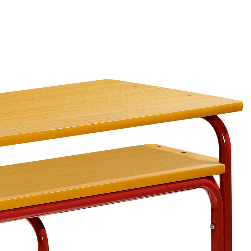 Library Double Desk School Furniture Chairs And Tables For Junior Student