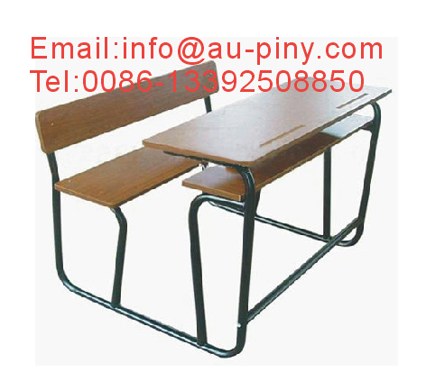 (Furniture2) table and bench sets , Double seat wooden school desk