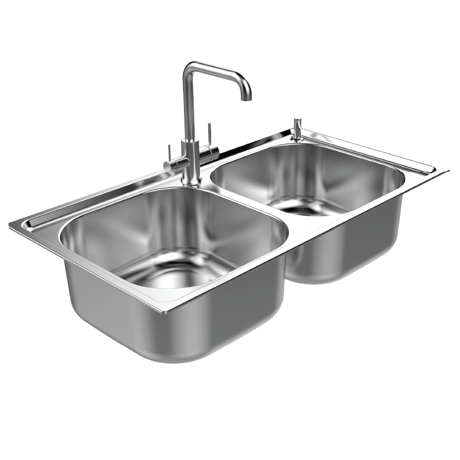 Pressed Stainless Steel Kitchen Sink Factory Price Double Bowl Undermount Kitchen Sinks With Accessories