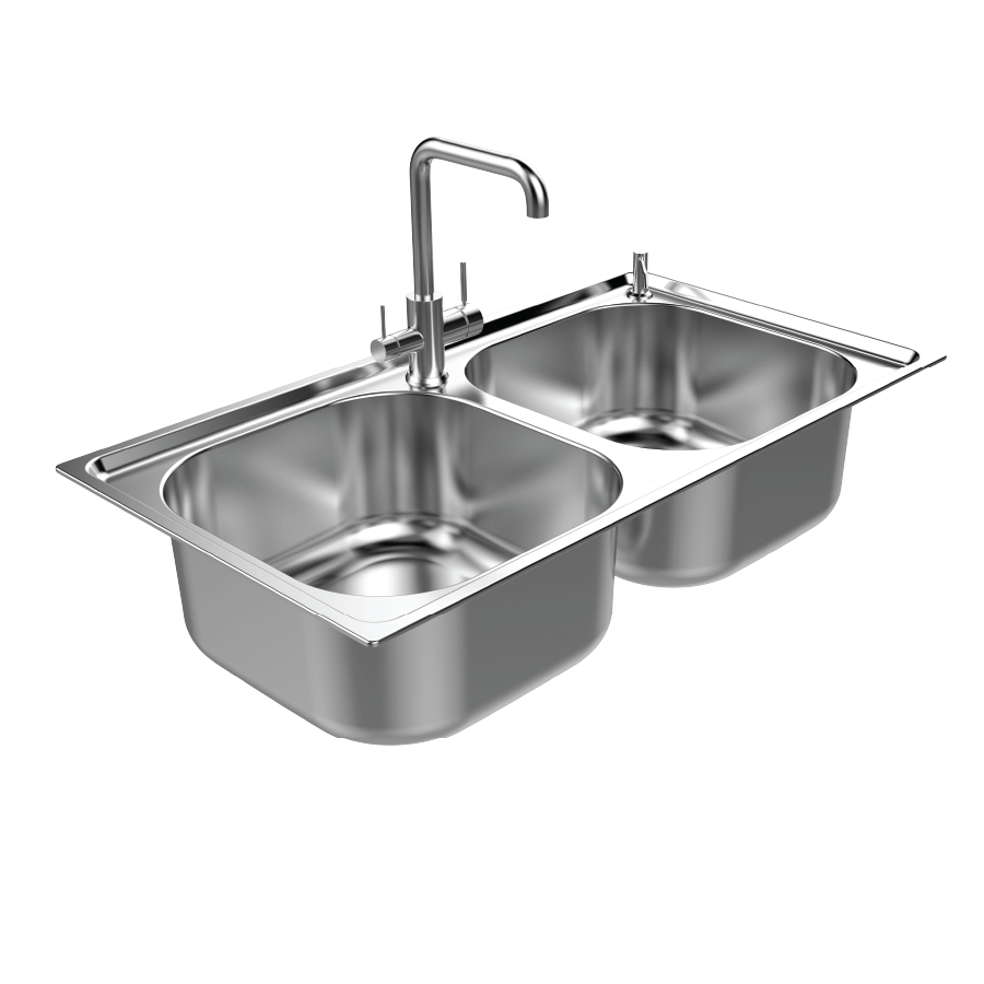 Pressed Stainless Steel Kitchen Sink Factory Price Double Bowl Undermount Kitchen Sinks With Accessories