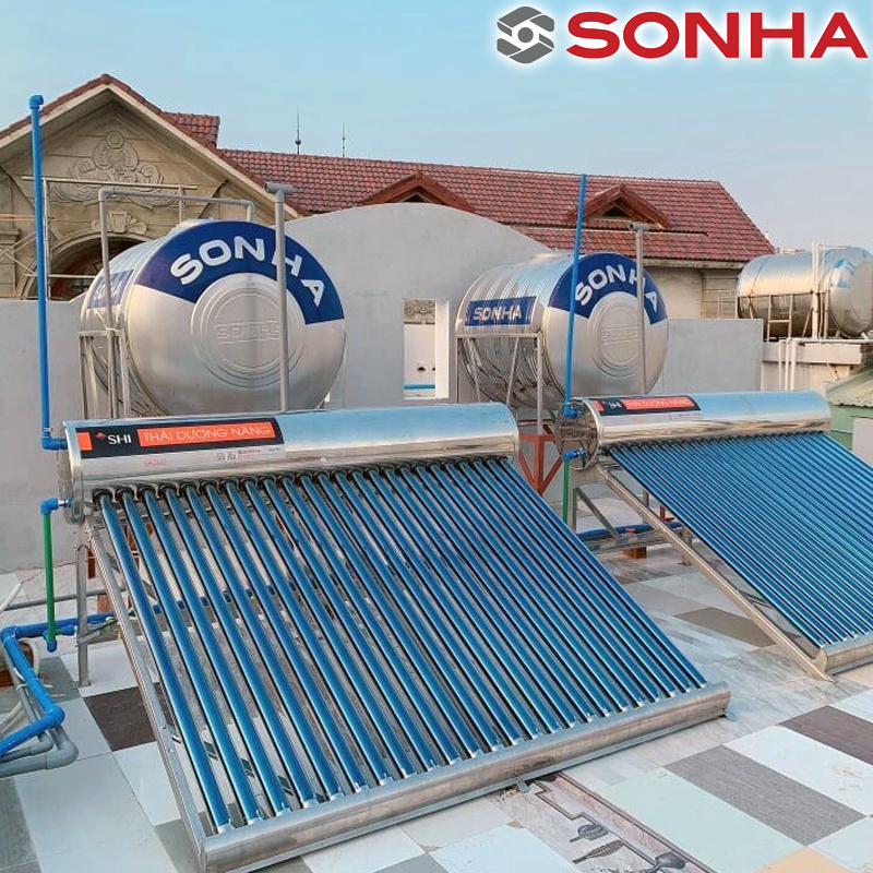 High quality Solar water heater system big capacity 1000L SONHA Made in Vietnam