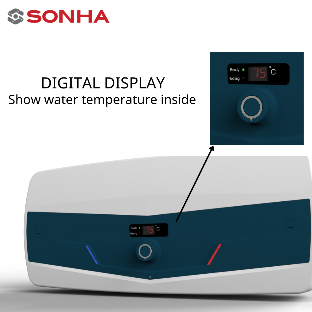 Digital Temperature Display Storage Electric Water Heater Hot Water Heater Shower