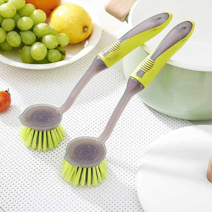 Plastic kitchen brushes wash cleaning dish brush pot round brush