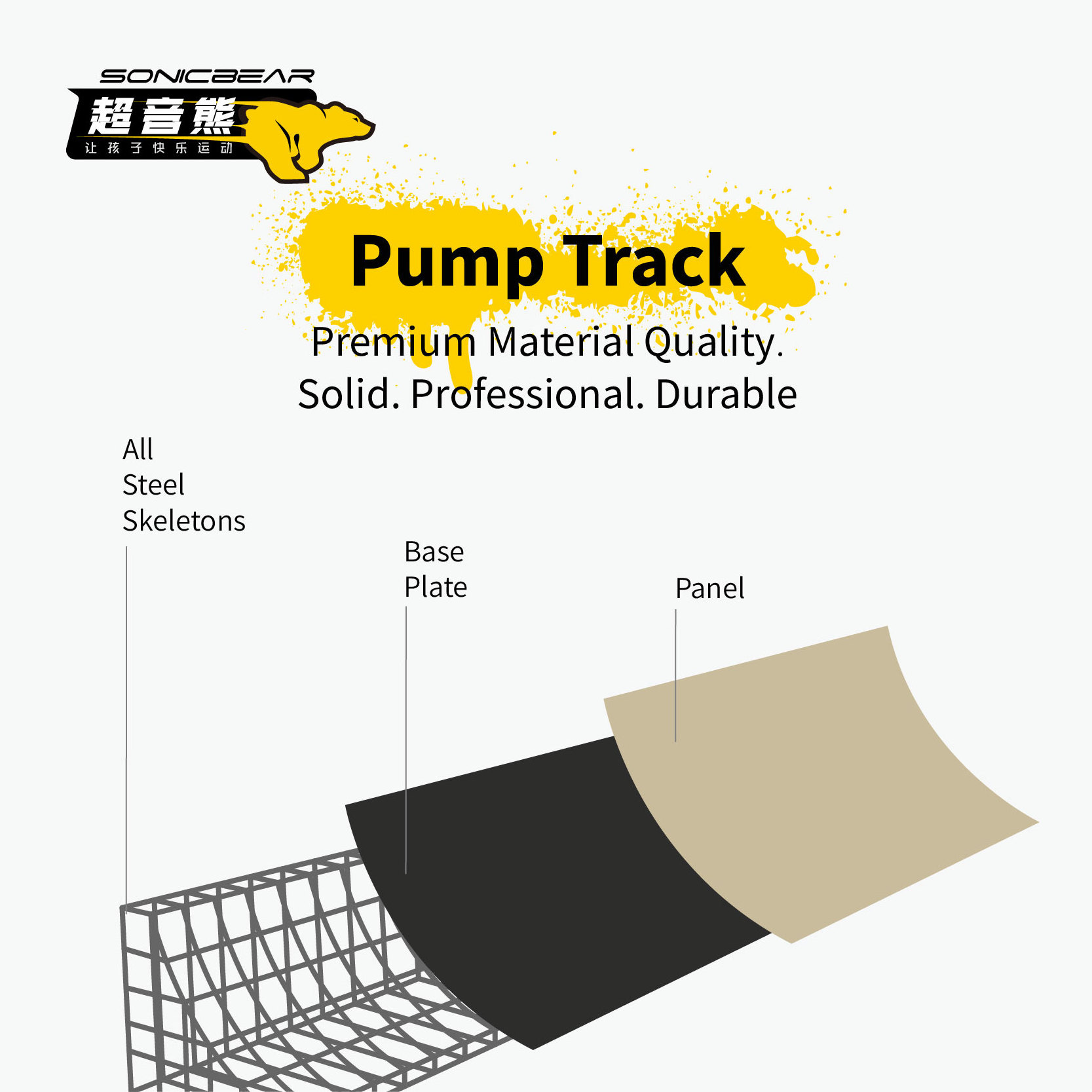 steel plastic modular pump tracks bike skateboarding outdoor skate bmx mini module bicycle skater park