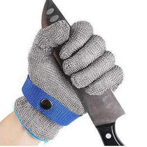 Level 9 Durable Guante de Acero anticorte butcher gloves Stainless Steel Chainmail Cut Resistant Wire Mesh Gloves