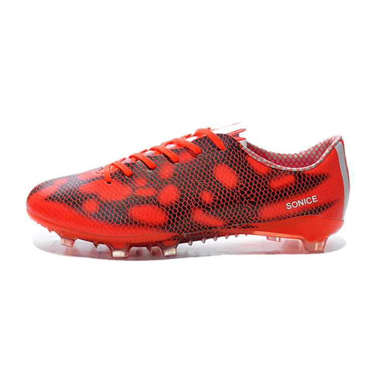 Breathable FG soccer cleats, artificial grass football boots, outdoor training soccer shoes