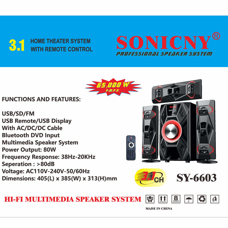 Excellent Sound 3.1 Home Theater Speaker System With Usb Sd Fm Remote Subwoofer System Live