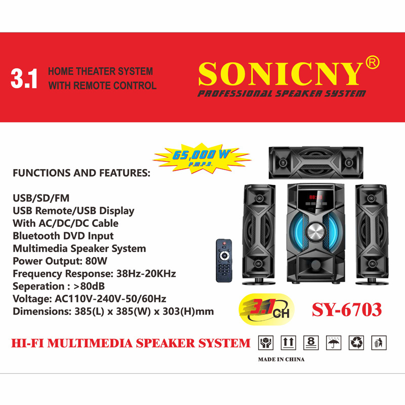 Excellent Sound 3.1 Home Theater Speaker System With Usb Sd Fm Remote Subwoofer System Live