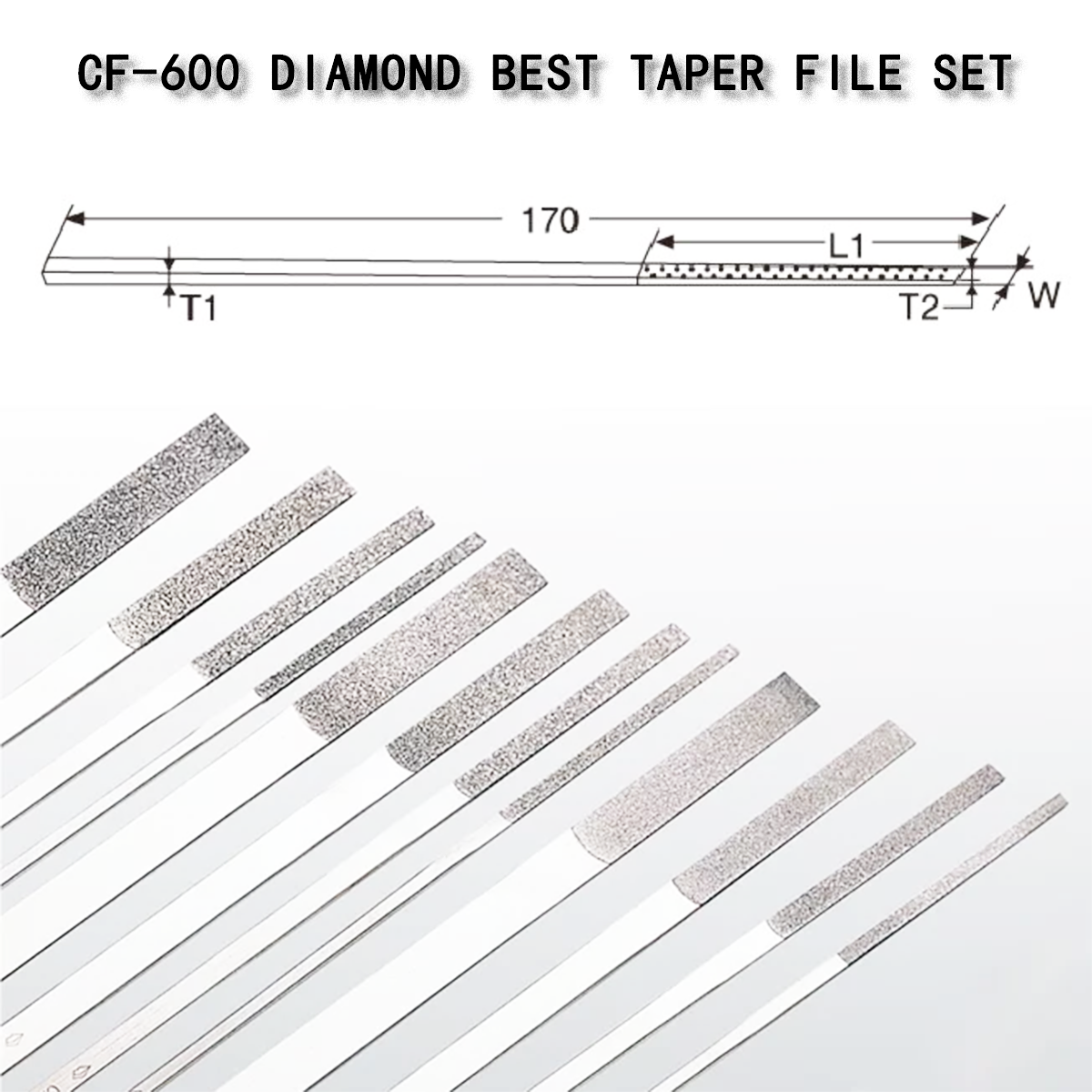 China's wholesale diamond Best high-quality Taper file CF-600 mold & die dedicated flat taper file