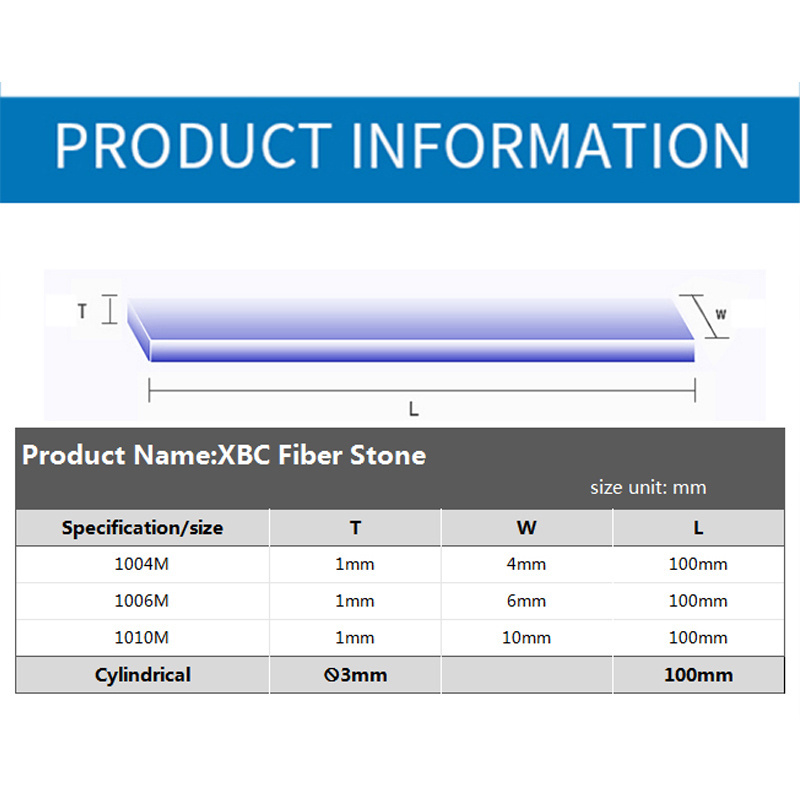 XBC brand 1002/1004/1006/1010/D3 Fiber oilstone for molde die polishing fiber stone strip