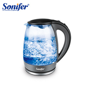 Sonifer SF-2064 small kitchen appliances cordless 1.7l with filter water clear electric glass tea kettle