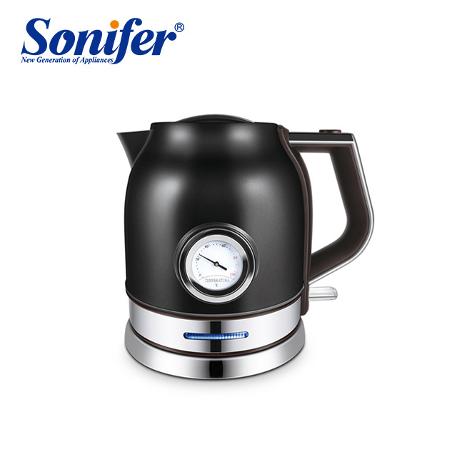 Sonifer SF-2046 wholesale kitchen 220V colorful 360 degree stainless steel 1.8L electric kettle with thermometer