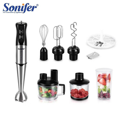 Sonifer SF-8086 High speed chopper hand Immersion whisk vegetable slicer multifunction food processor set 10 in 1 juicer blender