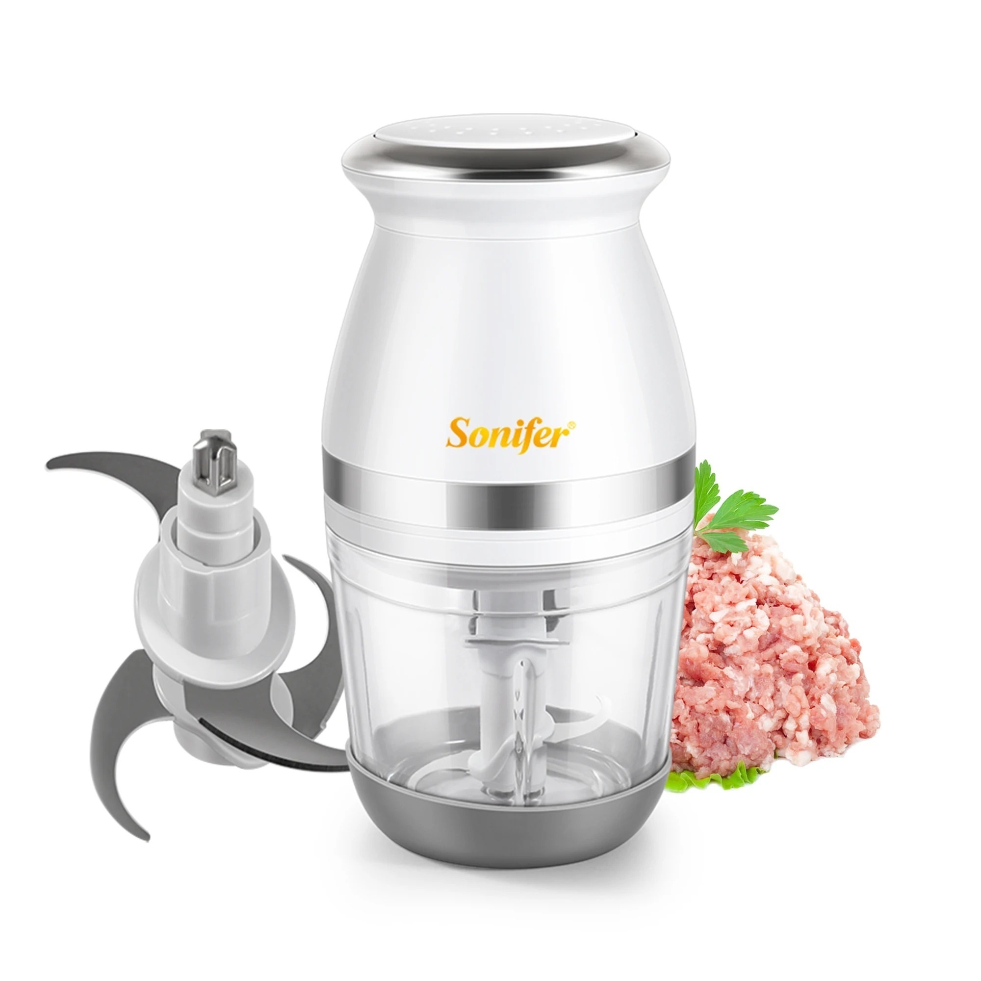 Sonifer SF-8102 wholesale 150W household 0.6L glass jar multi purpose for baby electric mini food chopper meat grinder