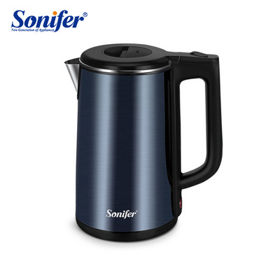 Sonifer SF-2077 wholesale home use 220v stainless steel double wall heating electric kettle 1.8 liters