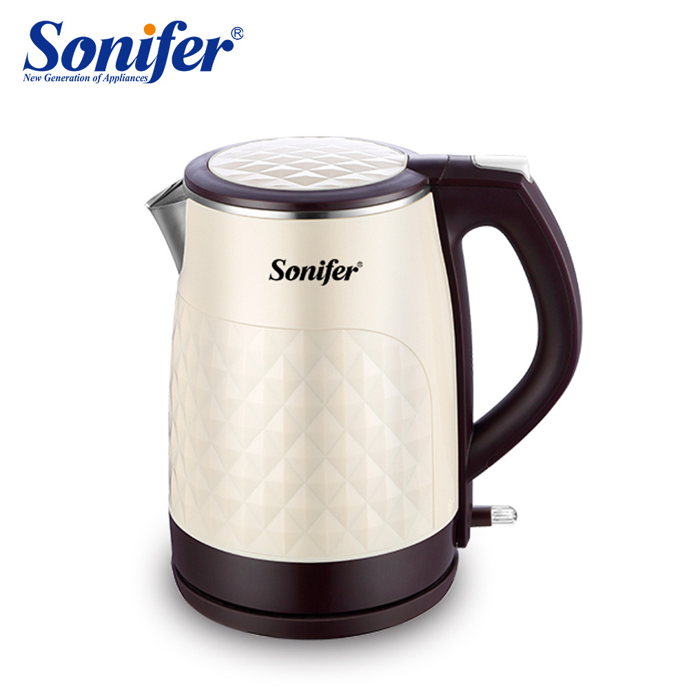 Sonifer SF-2025-1 Household High Quality 1850W  1.8L Water Stainless Steel 304 Double Layer Automatic Switch Off Electric Kettle