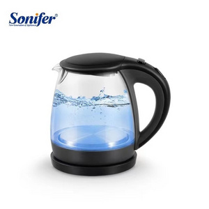 Sonifer SF-2087 wholesale kitchen appliances high power 2200w transparent mini 1l tea electric kettle glass