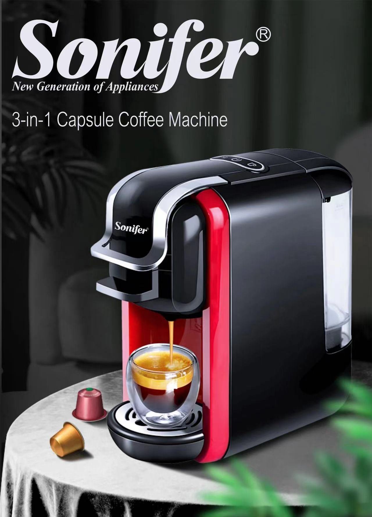 Sonifer SF-3547 manufacturer home best electric automatic espresso machine other 3 in 1 multi capsule coffee maker