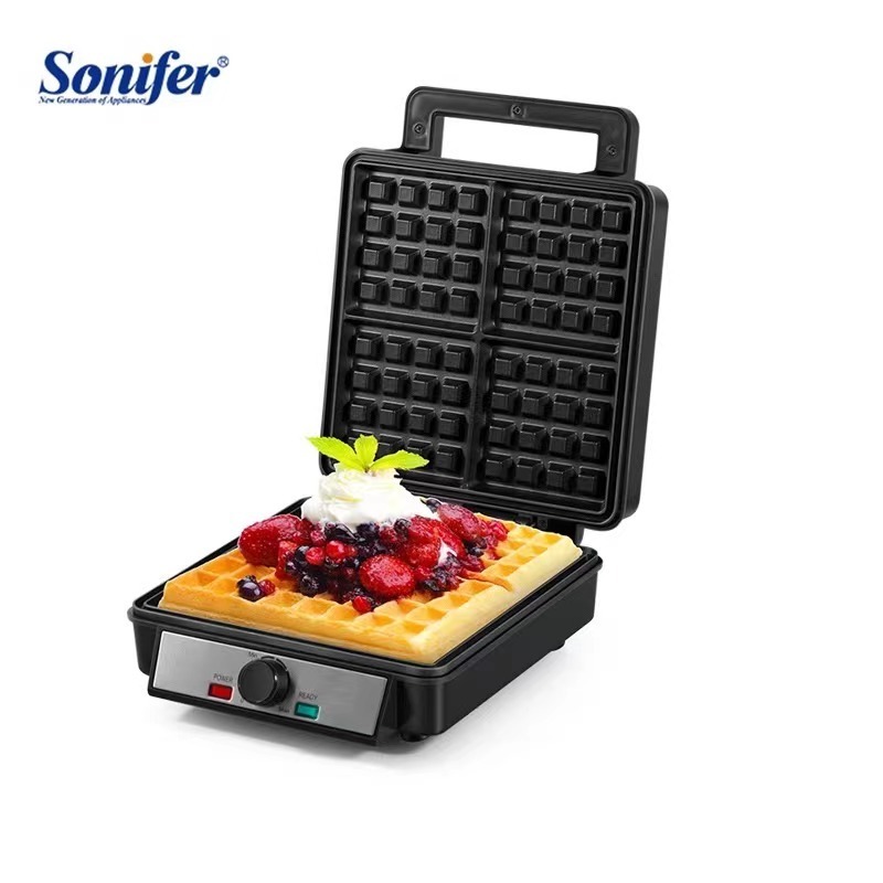 Sonifer SF-6129 high quality household 220v mini electric automatic machine square 4 slice waffle maker