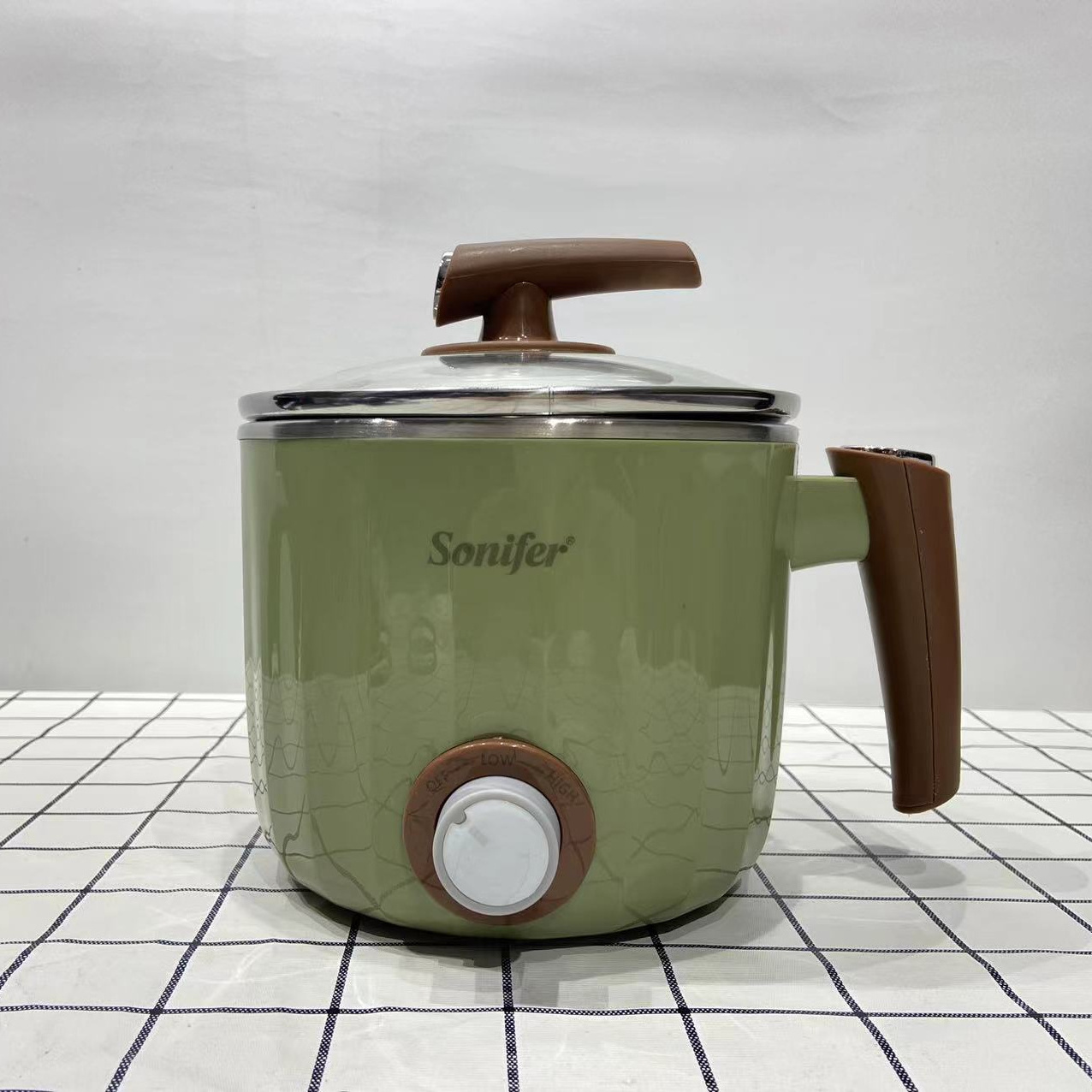 Sonifer SF-1503 wholesale home 1.2L portable multifunctional egg soup noodle cooker stainless steel mini electric cooker pot