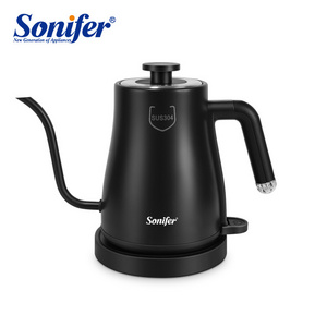 Sonifer SF-2082 hot selling black high power 1500w stainless steel cordless jug 1l electric coffee kettle