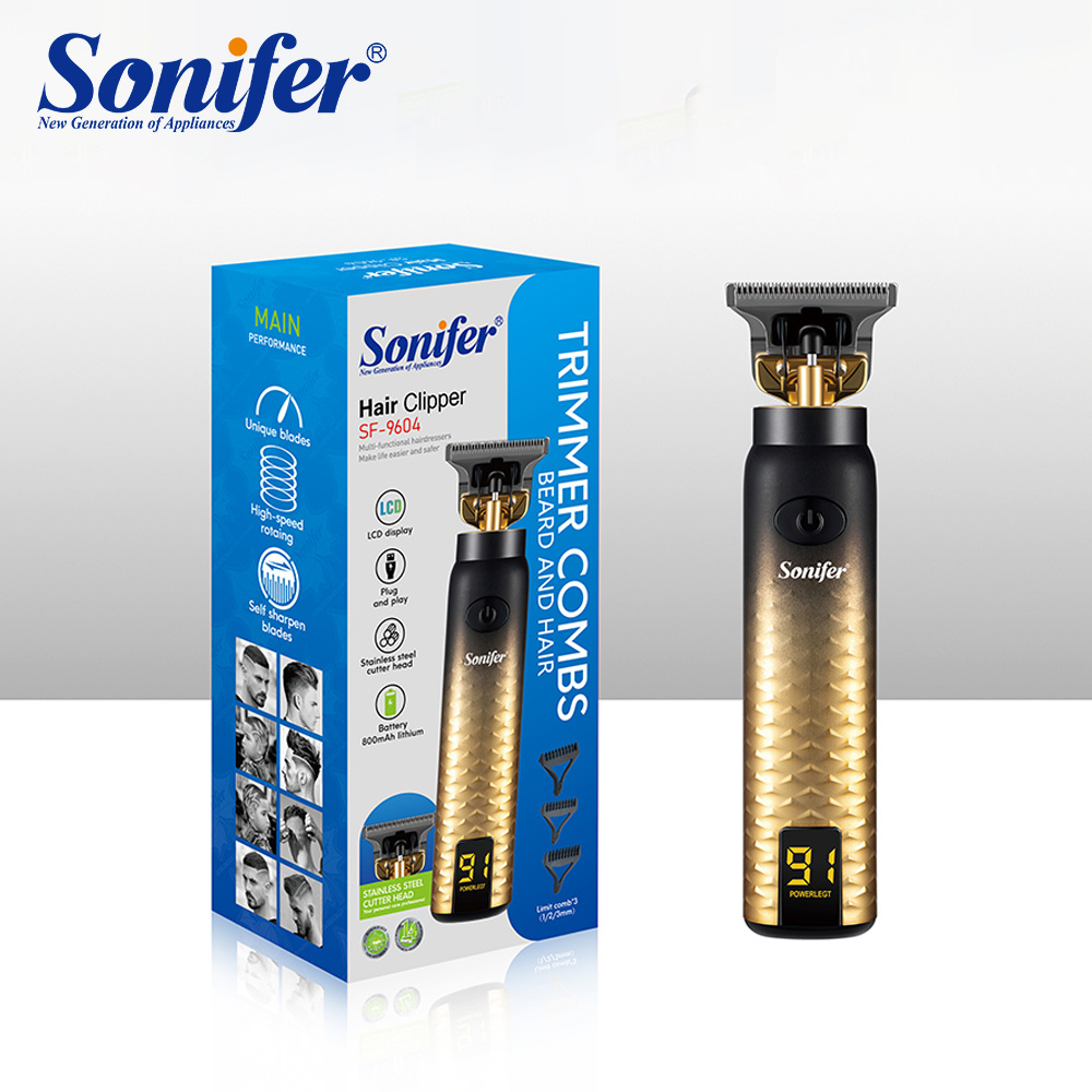 Sonifer SF-9604 T Blade Outliner Trimmer Men's Professional Hair Grooming Kit Electric Hair Clipper