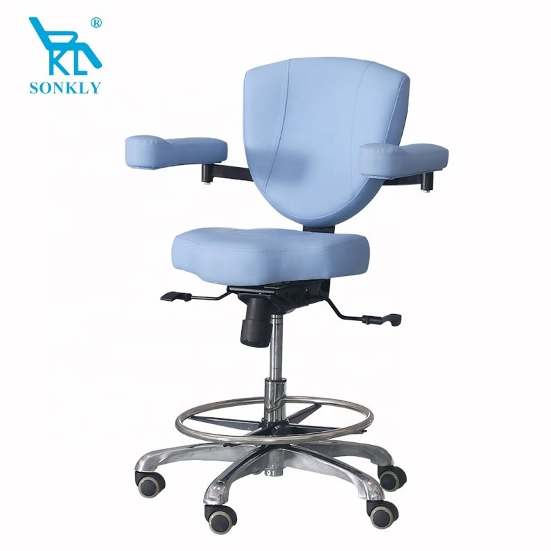 sonkly brand hospital clinic operator dentist doctor dental saddle surgical microscope stool chair