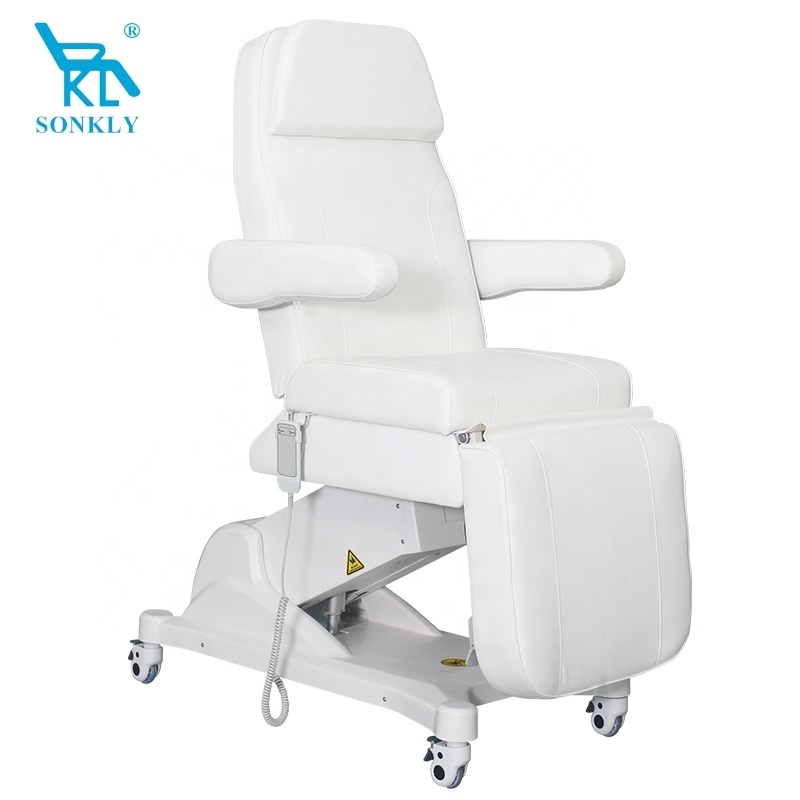 Sonkly Brand Beauty Full Electric 1 Motor Podiatry Chair Facial Massage Dental Aesthetic Reclining Chair All Purpose Bed