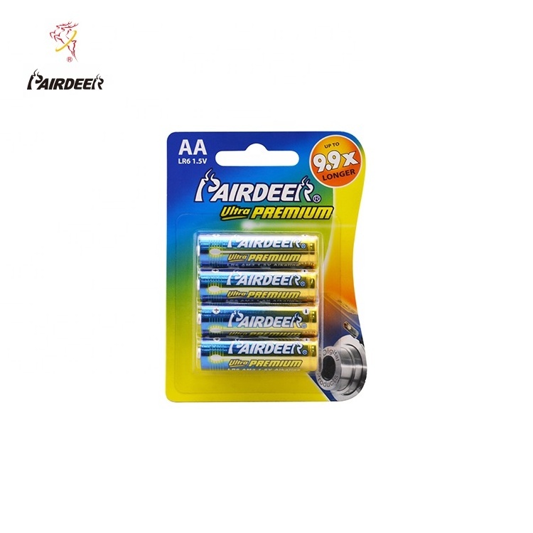 PAIRDEER private label 1.5V am3 LR6 alkaline aa battery