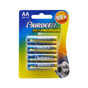 PAIRDEER private label 1.5V am3 LR6 alkaline aa battery