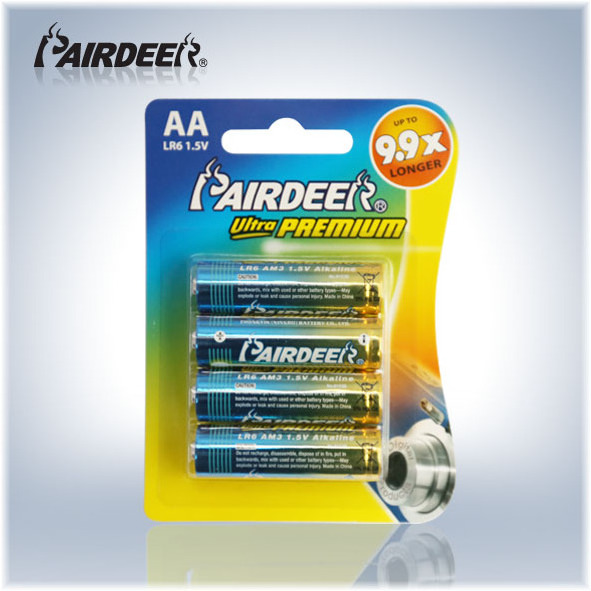 PAIRDEER private label 1.5v lr6  am3 aa alkaline battery