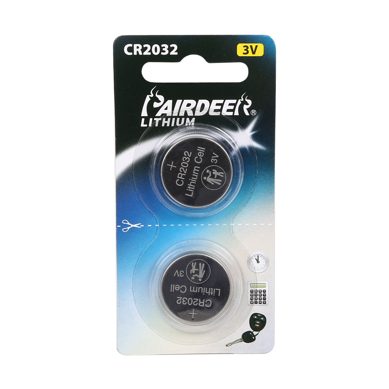 Pairdeer cr2032 3 volt 3v rechargeable lithium button cell batteries battery