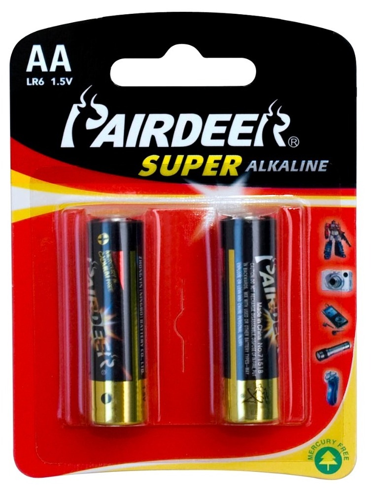 PAIRDEER private label 1.5v lr6  am3 aa alkaline battery