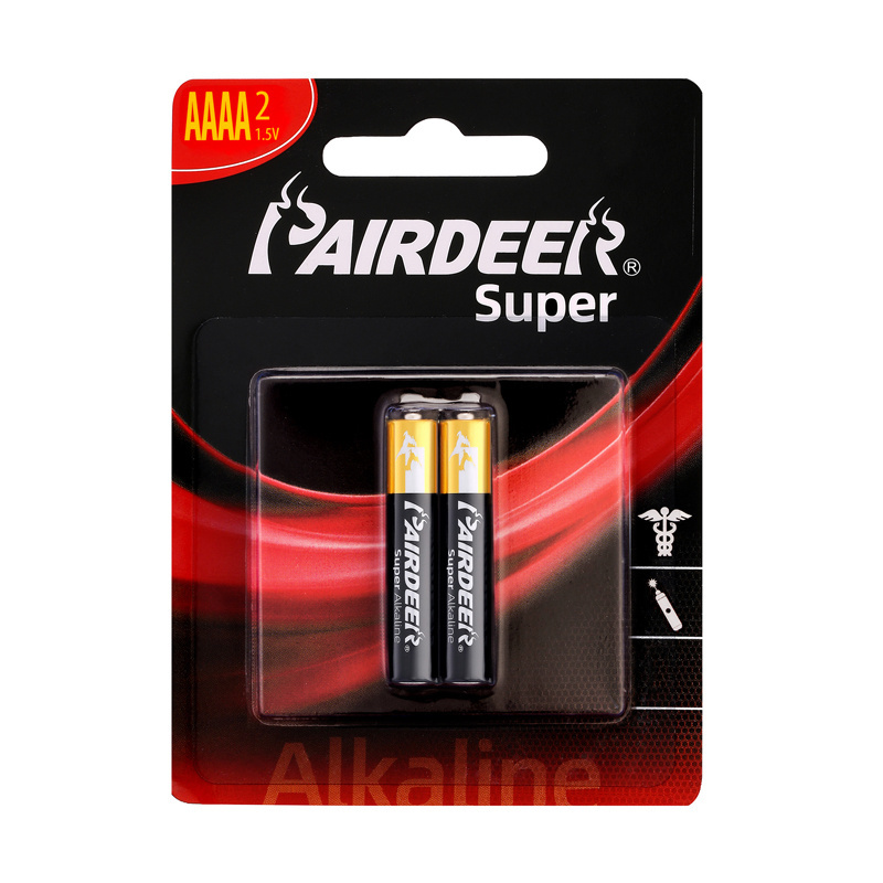 OEM Pairdeer 500mAh no.9 1.5V LR8D425 AAAA Super Alkaline dry battery with ROHS  IEC MSDS