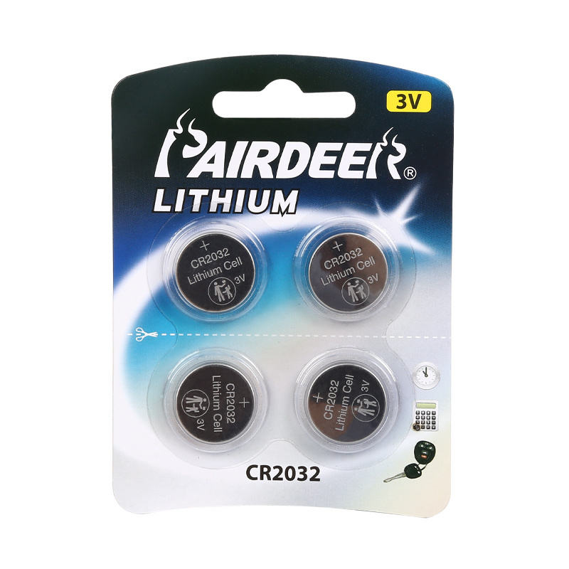 Pairdeer cr2032 3 volt 3v rechargeable lithium button cell batteries battery