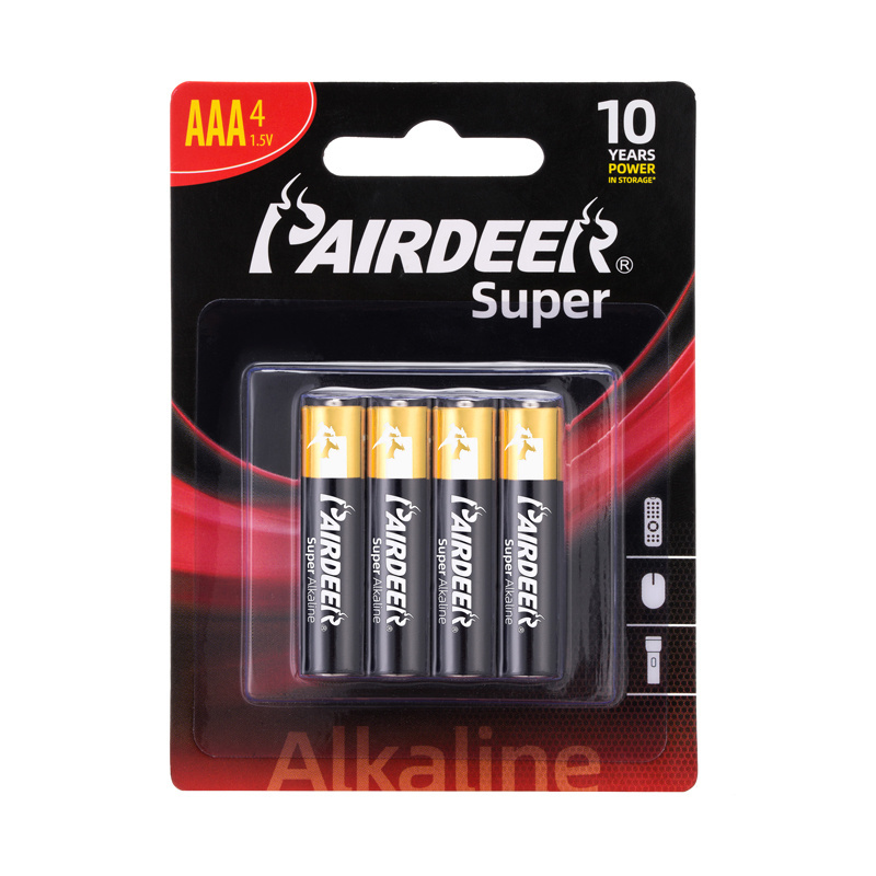 Pairdeer factory price long life LR03 no.7 am4 AAA Ultra Dry alkaline battery for electronic toy