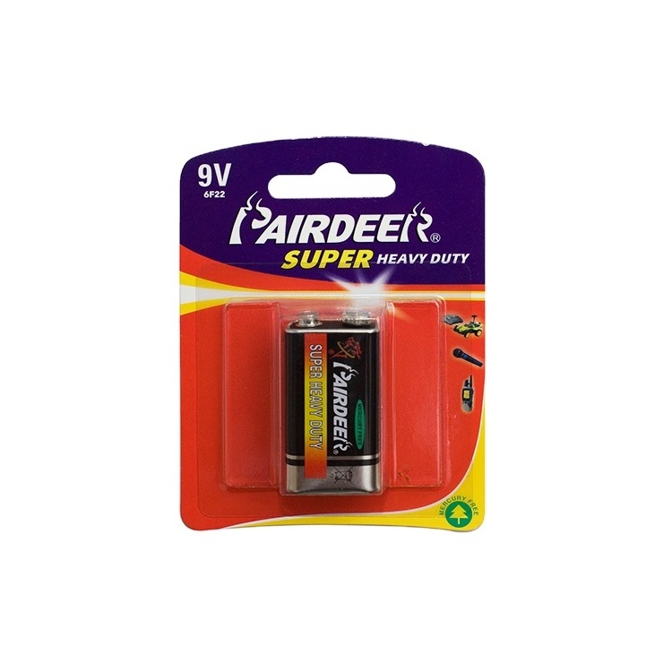 OEM pairdeer golden power plus volt extra super heavy duty 6f22 9v extra heavy duty battery for toys