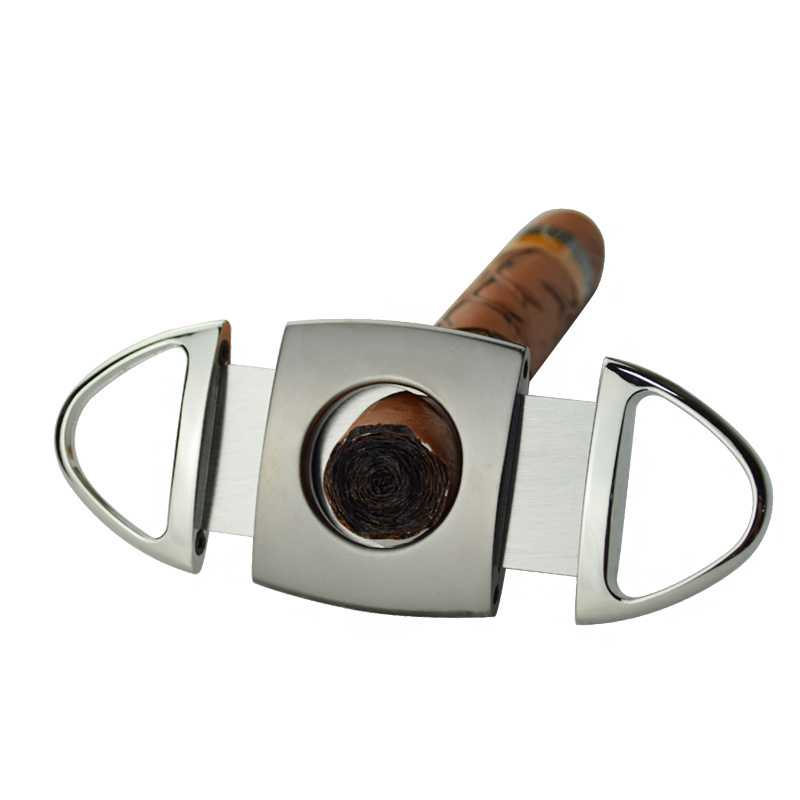 Sonny Premium Stainless Steel Double Blade Sliver Cigar Cutter Knife