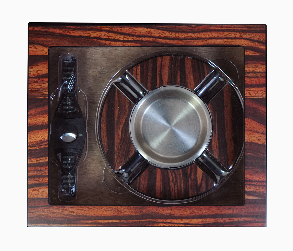 Sonny 20 CT Wooden Cigar Box Ebony Humidor Set with Ashtray Cutter Hygrometer Humidifier