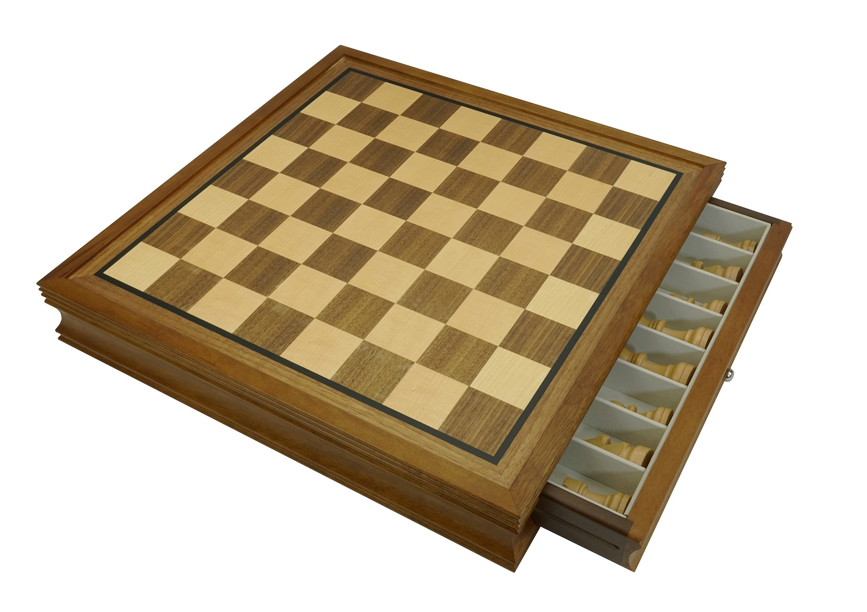 Customized Eco-friendly Chess Set Wooden Walnut Chess Pieces Board Game