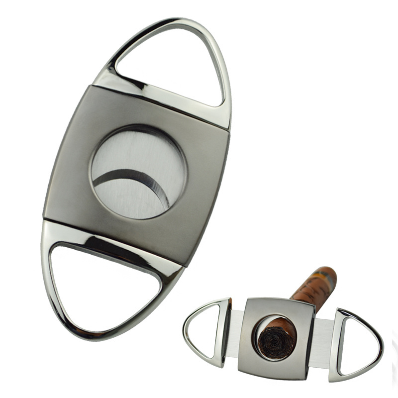 Sonny Premium Stainless Steel Double Blade Sliver Cigar Cutter Knife