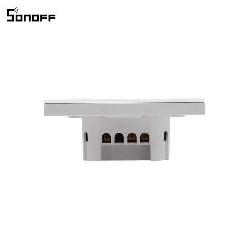 SONOFF T1 EU 2C Glass Panel 2 Gang LED Backlight Touch Screen WiFi RF APP Remote Control 2 Way Wall Light Switch For Smart Home