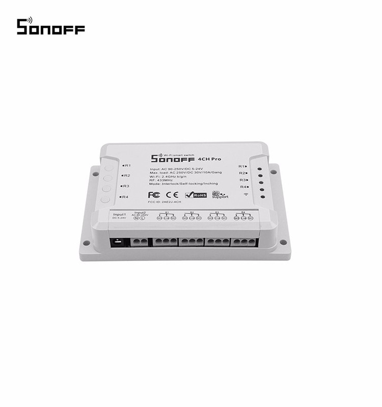 China Wholesale Sonoff 4CH PRO R2 433MHz 4 Channel WiFi RF Smart ON/OFF Remote Switch for Home