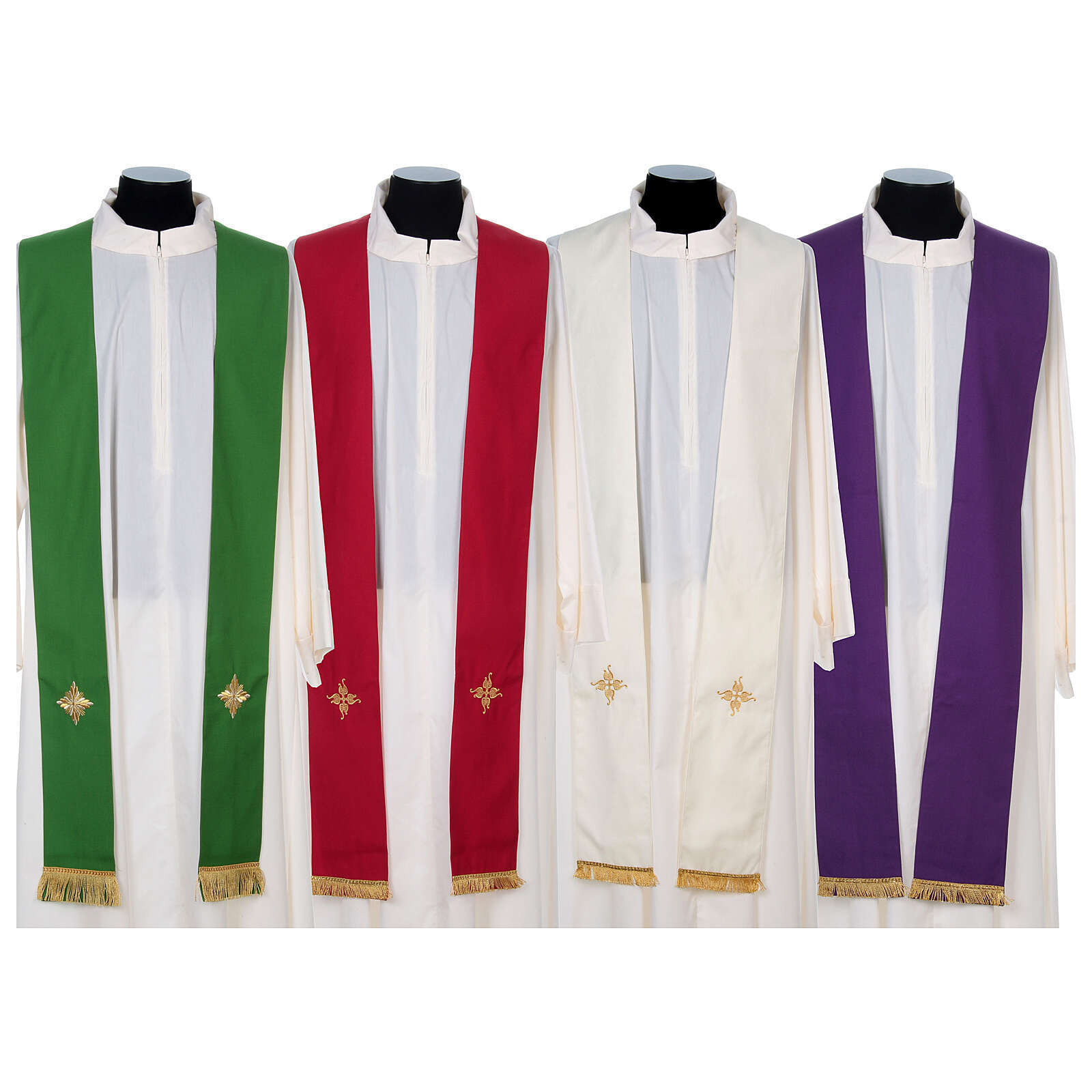 Catholic Chasuble in 100% wool and machine embroidered stole Gamma