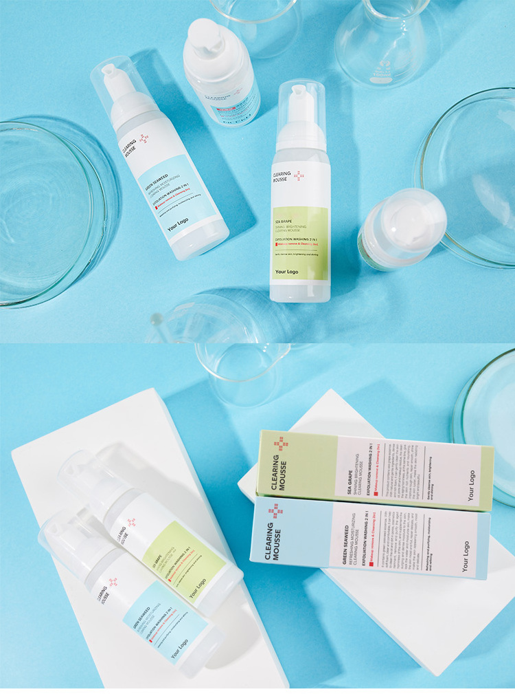 Double Skin Hydration Refresh Hydrating Tendering Green Seaweed Refreshing Cleansing Moisturizing Cleansing Foam