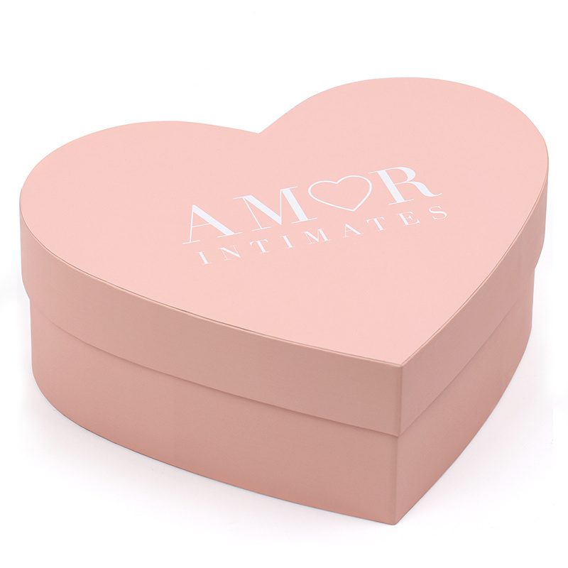 OEM Customized Paper Heart Shape Pink Empty Packaging Box Heart Shaped Boxes Wholesale