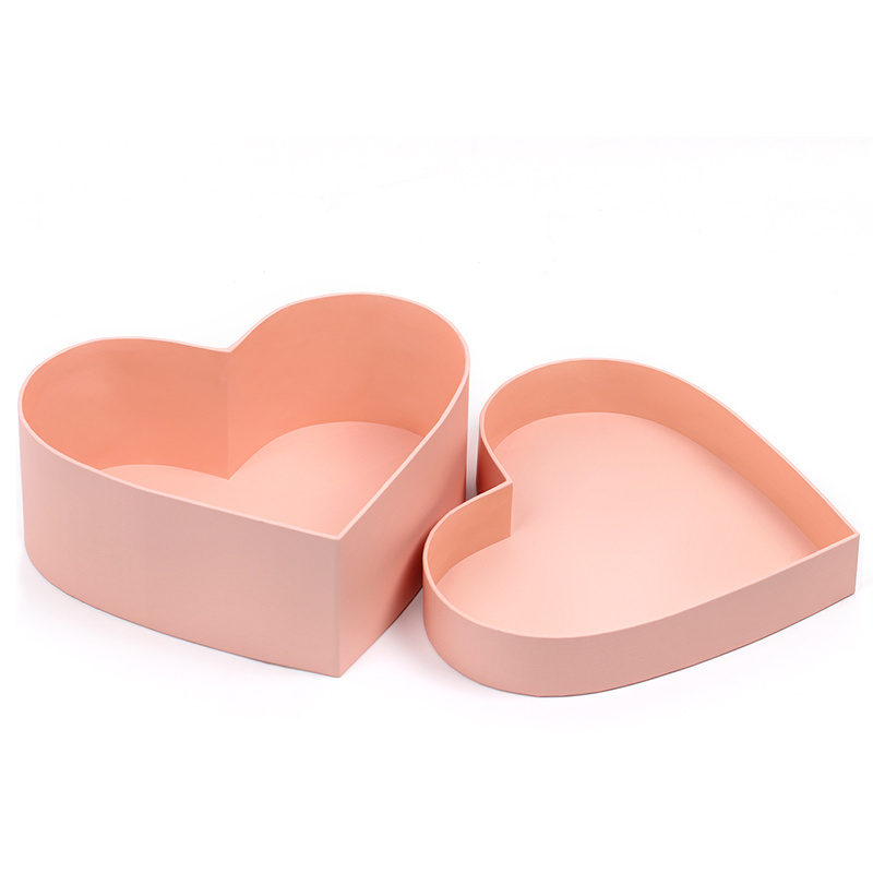 OEM Customized Paper Heart Shape Pink Empty Packaging Box Heart Shaped Boxes Wholesale