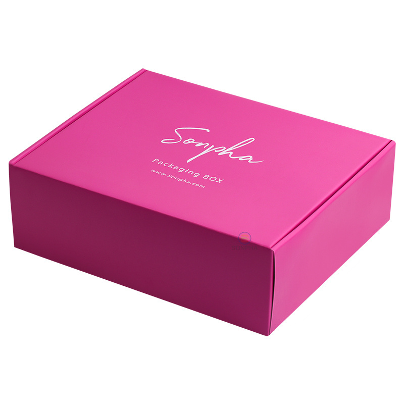 HOT PINK Corrugated paper Mailer Packaging Box Gift Mailing Business Packiging Small Shipping Boxes Custom Logo for Packing