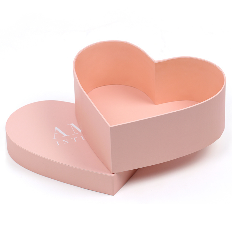 OEM Customized Paper Heart Shape Pink Empty Packaging Box Heart Shaped Boxes Wholesale