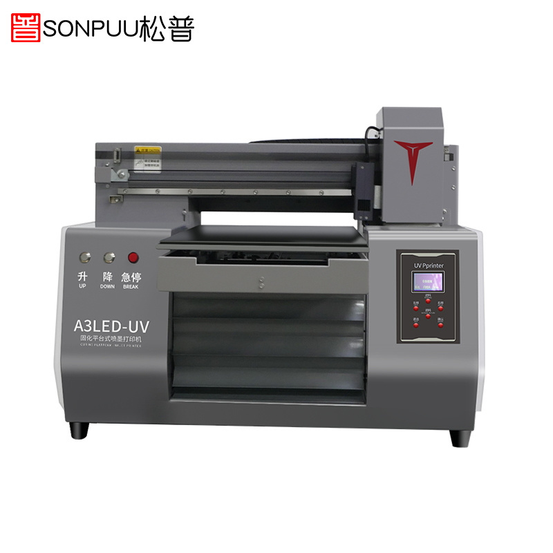 A3 UV Printer Low Price Inkjet Printers Logo Printing Machine Glass Metal Leather Cloth UV Flatbed printer Machine